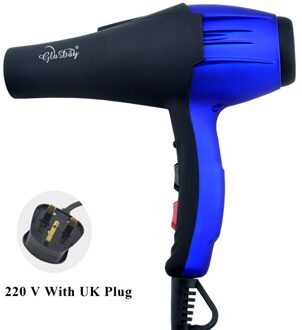 Elektrische Föhn Blower voor kapper Professionele Haardrogers Salon Föhn 2400 w blauw met UK plug
