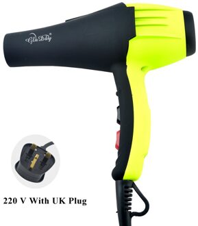 Elektrische Föhn Blower voor kapper Professionele Haardrogers Salon Föhn 2400 w groen met UK plug
