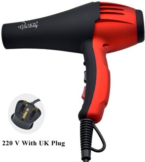 Elektrische Föhn Blower voor kapper Professionele Haardrogers Salon Föhn 2400 w rood met UK plug