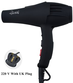 Elektrische Föhn Blower voor kapper Professionele Haardrogers Salon Föhn 2400 w zwart met UK plug