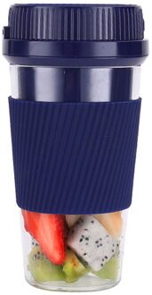 Elektrische Fruitpers 300Ml Mini Draagbare Usb Oplaadbare Smoothie Maker Blender Machine Sport Fles Sap Cup blauw