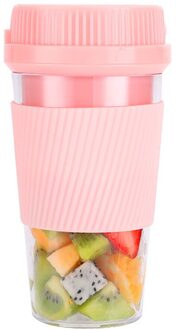 Elektrische Fruitpers 300Ml Mini Draagbare Usb Oplaadbare Smoothie Maker Blender Machine Sport Fles Sap Cup roze