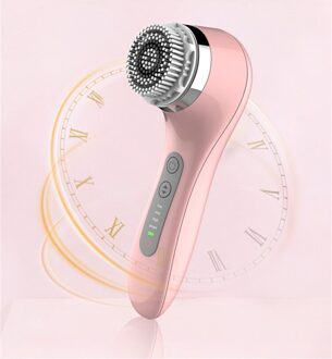 Elektrische Gezichtsreiniging Borstel Ultrasone Golf Trillingen Gezicht Reiniging Diepe Poriën Cleanser Gezicht Massage Roze