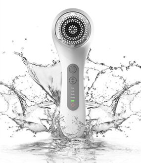 Elektrische Gezichtsreiniging Borstel Ultrasone Golf Trillingen Gezicht Reiniging Diepe Poriën Cleanser Gezicht Massage wit