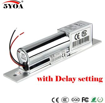 Elektrische Grendelslot Lage Temperatuur Vertraging Instellen DC 12 V Rvs zware Fail-Safe Deur Toegangscontrole Beveiliging