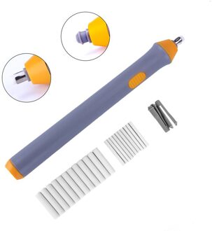Elektrische Gum Kit Automatische Potlood Gum Met 22Pcs Extra Vervangbare Rubbers Elektrische Gum Schoolbenodigdheden H-Best grijs