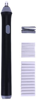 Elektrische Gum Kit Automatische Potlood Gum Met 22Pcs Extra Vervangbare Rubbers Elektrische Gum Schoolbenodigdheden H-Best zwart
