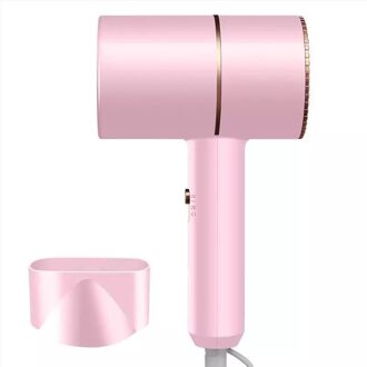 Elektrische Haardroger Koude Wind Hamer Blower Koeling Verwarming Lucht Haar Beschermende Droger Snel Droog Blauw Licht Haardroger ons aansluiten / roze
