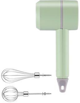 Elektrische Hand Ei-Beater Mixer Voor Zweepslagen Hand Melkopschuimer Roestvrij Handheld Keuken Garde Keuken Accessoires Egg Gereedschap groen