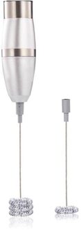 Elektrische Handheld Melkopschuimer Foamer Eiklopper Dubbele Lente Triple Lente Garde Hoofd Rvs Drink Mixer Koffie Mak