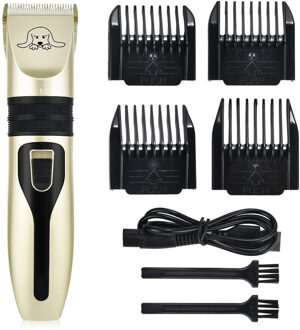 Elektrische Hond Clipper Hond Tondeuse Kit Oplaadbare Hond Kat Geluidsarme Grooming Scheerapparaat Cut Machine Set + Spare Blade Clipper reeks