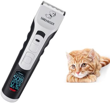 Elektrische Hond Clippers, Professionele 5-Speed Grooming Clipper, Usb Oplaadbare Draadloze Huisdieren Tondeuse Grooming Gereedschap Kammen