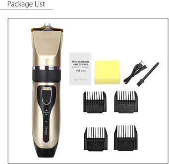 Elektrische Hond Haar Trimmer Geluidsarme Huisdier Tondeuse Machine Oplaadbare Grooming Cutter Pet Hair Remover Kam + Spare blade type E