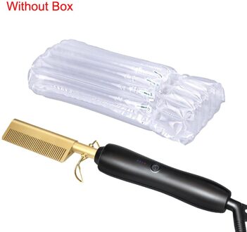 Elektrische Kam Milieuvriendelijke Titanium Legering Haar Curler Kam Rechttrekken Haar Krultang Stijltang Kam zonder doos / VS