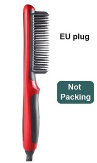 Elektrische Kam Voor Stijltang En Curler Air Brush Ion Generator Haar Krimpen Hair Iron Crimper Föhn borstel Paars