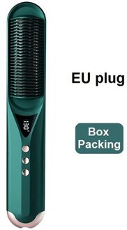 Elektrische Kam Voor Stijltang En Curler Air Brush Ion Generator Haar Krimpen Hair Iron Crimper Föhn borstel zwart
