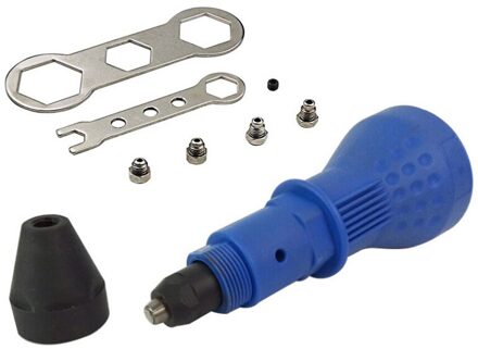 Elektrische Klinknagel Moer Gun Klinken Tool Cordless Klinken Boor Adapter Insert moer tool Multifunctionele Nail Gun Auto Klinknagel blauw