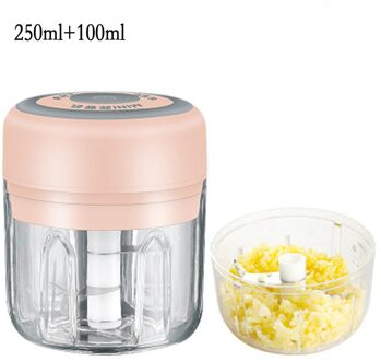 Elektrische Knoflook Stamper Stevig Duurzaam Mini Crusher Chopper Usb Opladen Voor Verpletterd Knoflook Geplet Gember Gemalen Verse Chili B 250ml 100ml