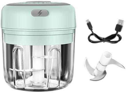 Elektrische Knoflook Stamper Stevig Duurzaam Mini Crusher Chopper Usb Opladen Voor Verpletterd Knoflook Geplet Gember Gemalen Verse Chili groen