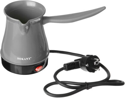 Elektrische Koffie Maker 220V Draagbare Thuiskantoor Moka Pot Griekse Turkse Espresso Percolator Machine Snelle En Hittebestendige licht grijs