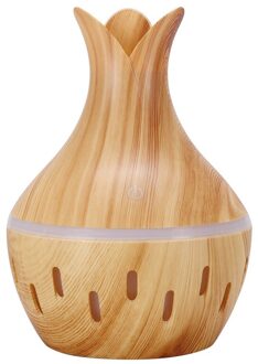 Elektrische Luchtbevochtiger Essentiële Aroma Olie Diffuser Houtnerf Luchtbevochtiger Usb Mini Mist Maker Led Licht donker Wood Grain