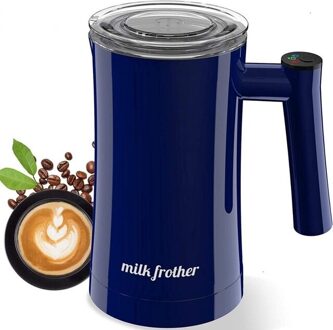 Elektrische Melkopschuimer Melk Stoomboot Schuim Maker Cappuccino Machine Foamer Roestvrijstalen Huishoudelijke Apparaten Frother Whisk Elegant blauw / US plug