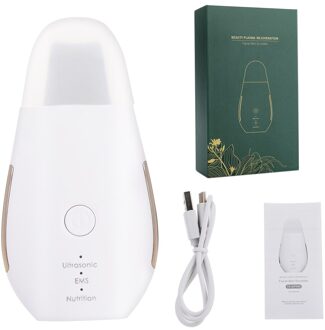 Elektrische Mini Ultrasone Huid Scrubber Spatel Porie Reiniging Peeling Gezicht Peeling Gereedschap Rimpel Remover Gezicht Lifting Machine met doos