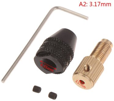 Elektrische Motor Shaft Mini Boor Chuck Armatuur 0.5-3.2Mm Boor Micro Boorkop Hex Boorkop Adapter 2.3Mm/3.17Mm/5Mm