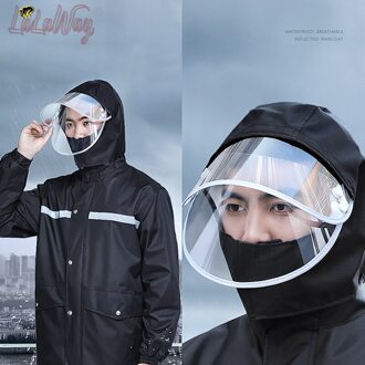 Elektrische Motorfiets/Motorfiets Regenjas, Mannen Sets 2Pcs Mannen Winddicht Reflecterende Hooded Regenjas Broek Outdoor Fietsen Regen Xxxl