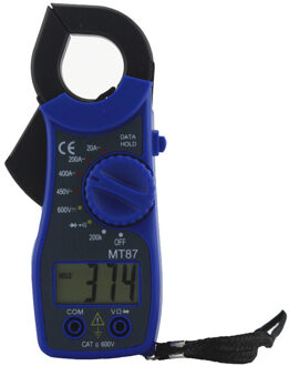 Elektrische Multimeter Tester Digitale Klem Voltmeter Meter Stroomtang Ampèremeter Ac Dc Voltmeter Tester Elektrische Firewire MT87 blauw