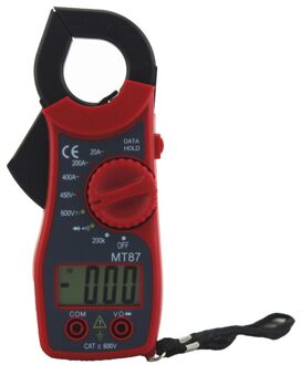 Elektrische Multimeter Tester Digitale Klem Voltmeter Meter Stroomtang Ampèremeter Ac Dc Voltmeter Tester Elektrische Firewire MT87 rood