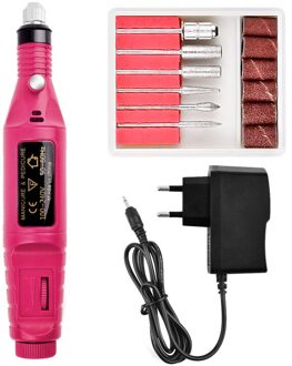 Elektrische Nail Boor Machine Polish Slijpen Nail Art Manicure Hulpmiddel Exfoliërende Professionele Nail Art Rood