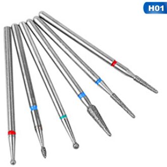 Elektrische Nail Boren Diamant Keramische Frezen Nail Cuticle Cutter Manicure Tips Nagellak Verwijderen File Tool 6 stks/set H01