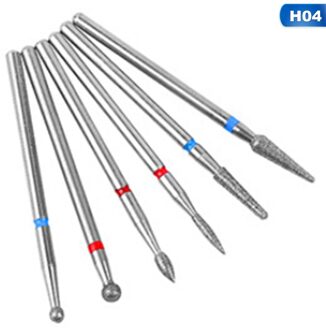 Elektrische Nail Boren Diamant Keramische Frezen Nail Cuticle Cutter Manicure Tips Nagellak Verwijderen File Tool 6 stks/set H04