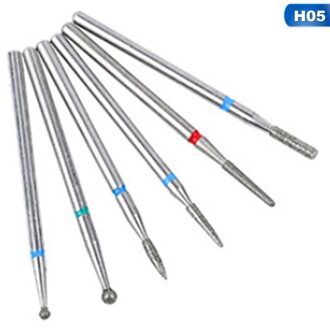 Elektrische Nail Boren Diamant Keramische Frezen Nail Cuticle Cutter Manicure Tips Nagellak Verwijderen File Tool 6 stks/set H05