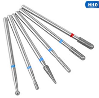 Elektrische Nail Boren Diamant Keramische Frezen Nail Cuticle Cutter Manicure Tips Nagellak Verwijderen File Tool 6 stks/set H10