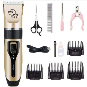 Elektrische Pet Clipper Professionele Grooming Kit Oplaadbare Pet Kat Hond Haar Trimmer Scheerapparaat Set Dieren Haar Snijmachine