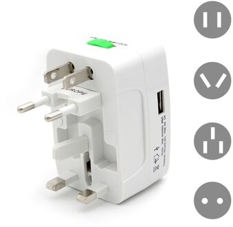 Elektrische Plug Power Socket Adapter International Travel Adapter Universal Travel Socket Usb Power Charger Converter Eu Uk Us Au