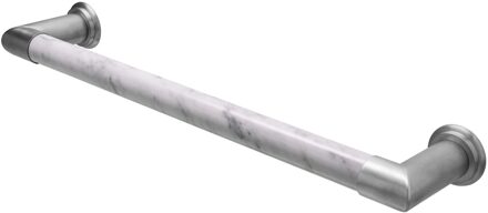 Elektrische Radiator Cascade 60x12 cm Bianco Carrara Venatino Marble / Brushed Nickel HD Heating