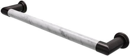 Elektrische Radiator Cascade 60x12 cm Bianco Carrara Venatino Marble / Dark Bronze HD Heating