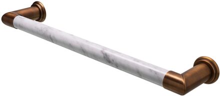 Elektrische Radiator Cascade 60x12 cm Bianco Carrara Venatino Marble / Light Bronze HD Heating