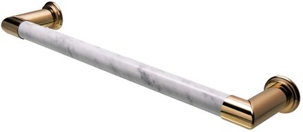 Elektrische Radiator Cascade 60x12 cm Bianco Carrara Venatino Marble / Unlacquered Brass HD Heating