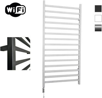 Elektrische Radiator Sanicare HWV - Qubic Met Wifi 126,4x60 cm Wit 773W Met Thermostaat Wit Linksonder