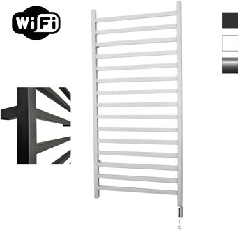 Elektrische Radiator Sanicare HWV - Qubic Met Wifi 126,4x60 cm Wit 773W Met Thermostaat Wit Rechtsonder