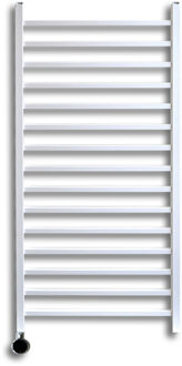 Elektrische Radiator Sanicare Qubic 126.4x60 cm Wit Met Chrome Thermostaat 773 Watt