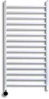 Elektrische Radiator Sanicare Qubic 126.4x60 cm Wit Met Zwarte Thermostaat 773 Watt