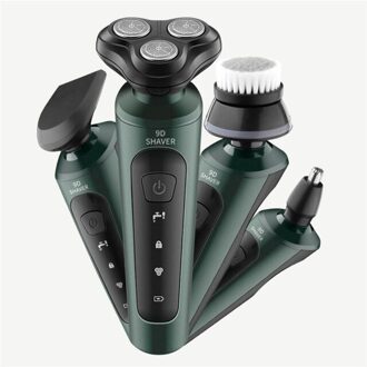 Elektrische Razor Scheerapparaat Mannen Trimmer Scheerapparaat Set 3 Blades Draagbare Oplaadbare Wasbare 4-In-1 Multifunctionele Auto usb Scheerapparaat 4-in-1 Shaver