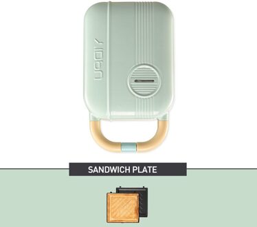 Elektrische Sandwich Maker Wafelijzer Diy Bakken Licht Voedsel Machine Keuken Multifunctionele Ontbijt Machine Sandwichera 220V groen / EU