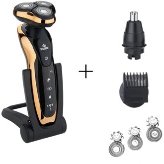 Elektrische Scheerapparaat Voor Mannen Oplaadbare Mannen Scheerapparaat Usb 3Blades Draagbare Water Proof Scheren Machine Zozen Elektrische Scheerapparaten 9001-d