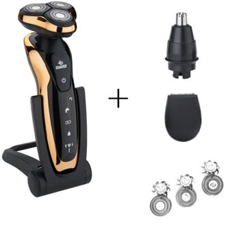 Elektrische Scheerapparaat Voor Mannen Oplaadbare Mannen Scheerapparaat Usb 3Blades Draagbare Water Proof Scheren Machine Zozen Elektrische Scheerapparaten 9001-e